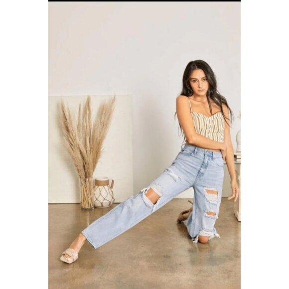 SUNSET HIGH RISE 90'S BAGGY DENIM - Picture 3 of 3